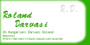 roland darvasi business card